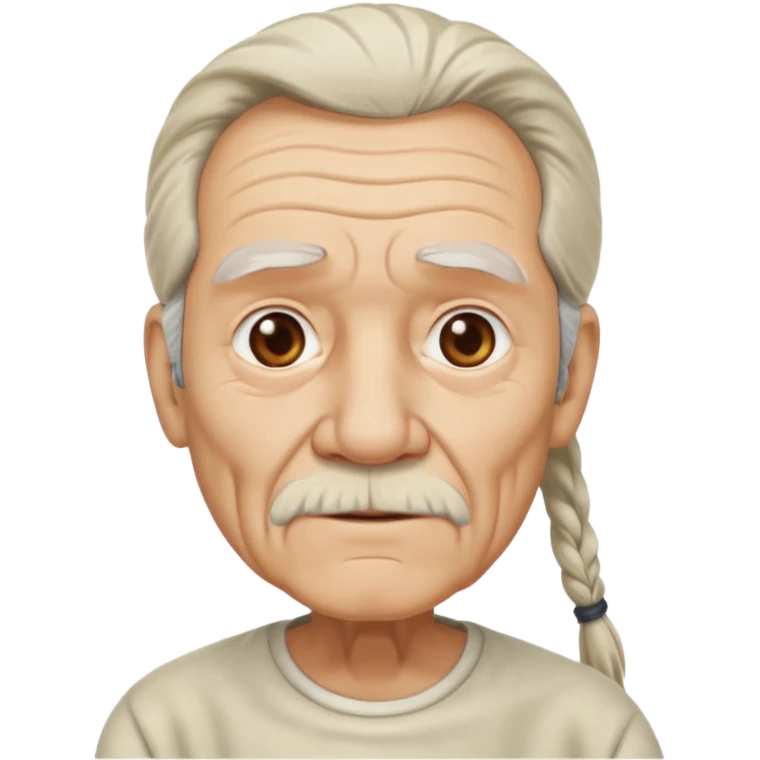 Old man with long white pony tail emoji