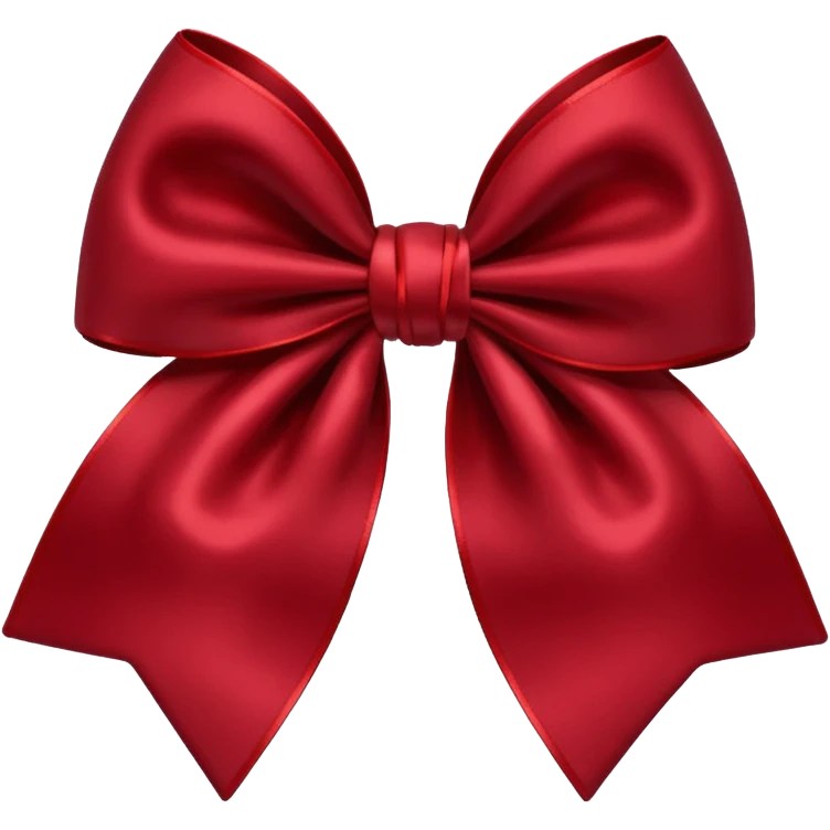 dark red bow emoji
