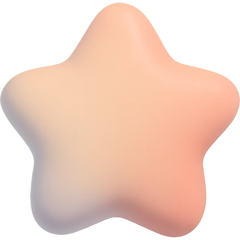 star symbol, mochi illustration style emoji