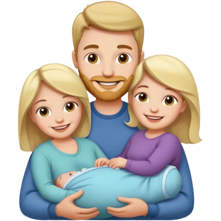 Husband wife and baby emoji