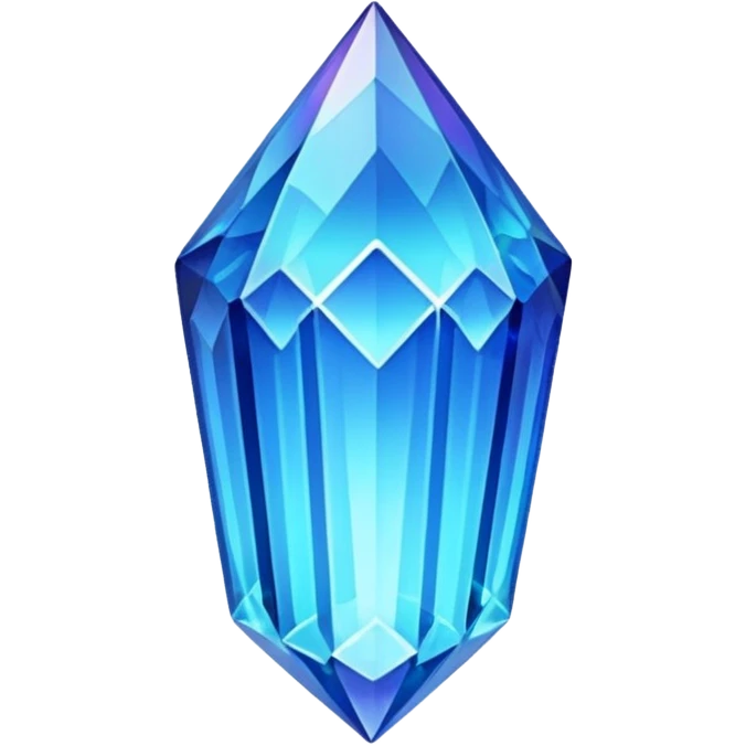 Long blue glowing crystal  emoji
