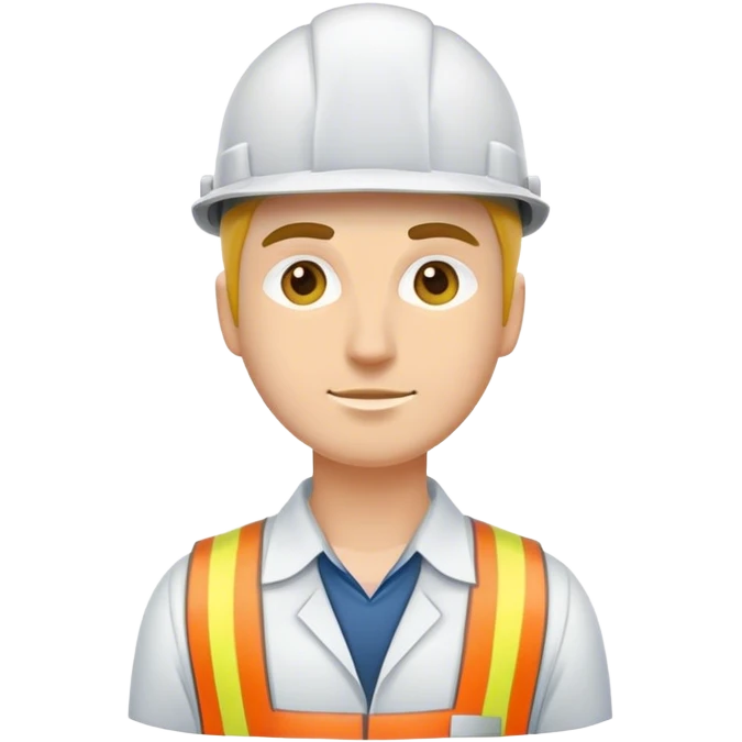 Worker full height white emoji