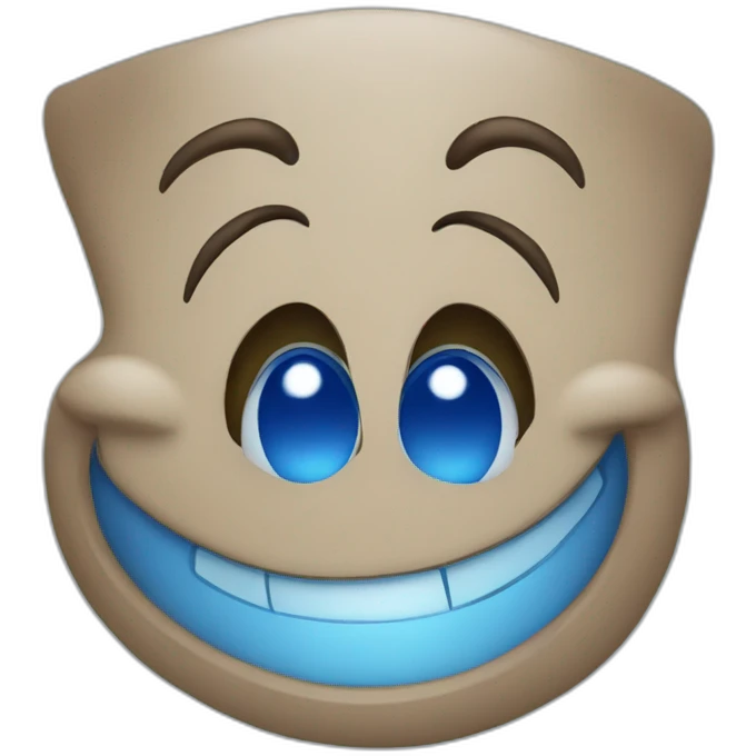happy blue smiley emoji