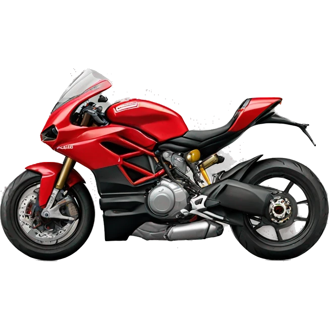 moto roja y negra ducati emoji