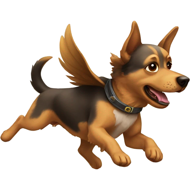 flying dog emoji