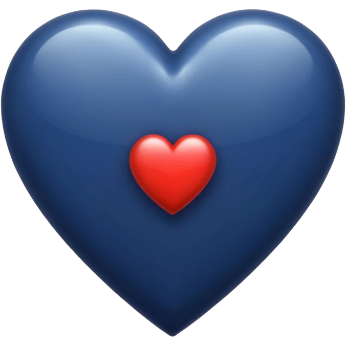 Navy heart emoji