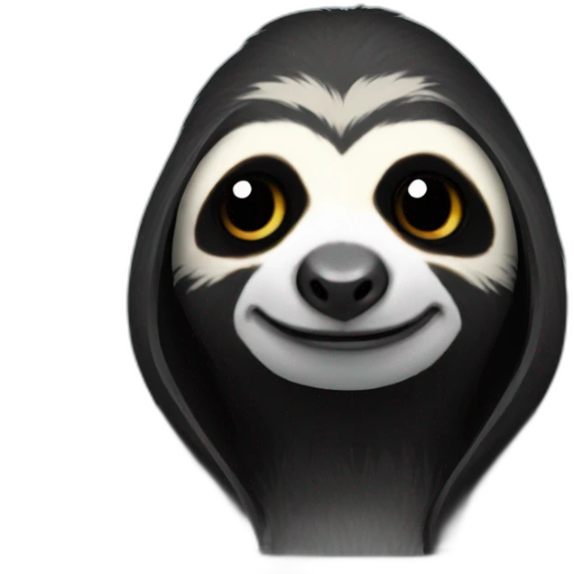 Goth sloth emoji