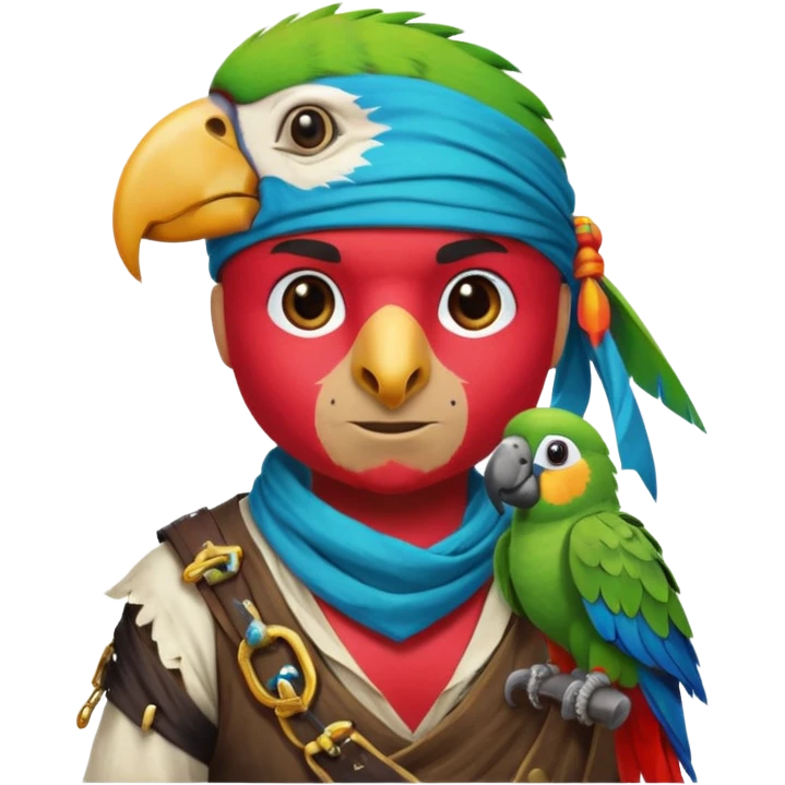 pirate and parrot emoji