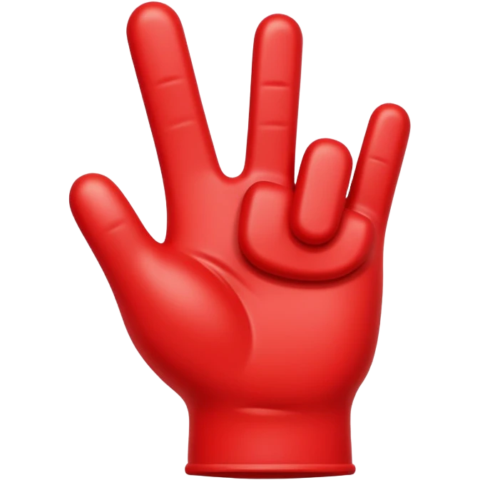 red foam hand #1 emoji