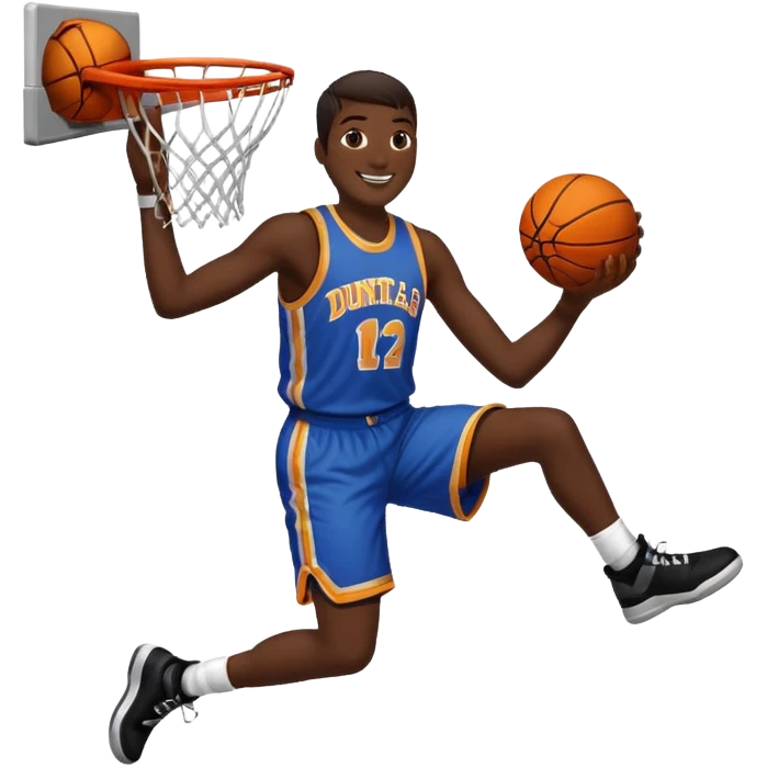 Dunking on black person emoji