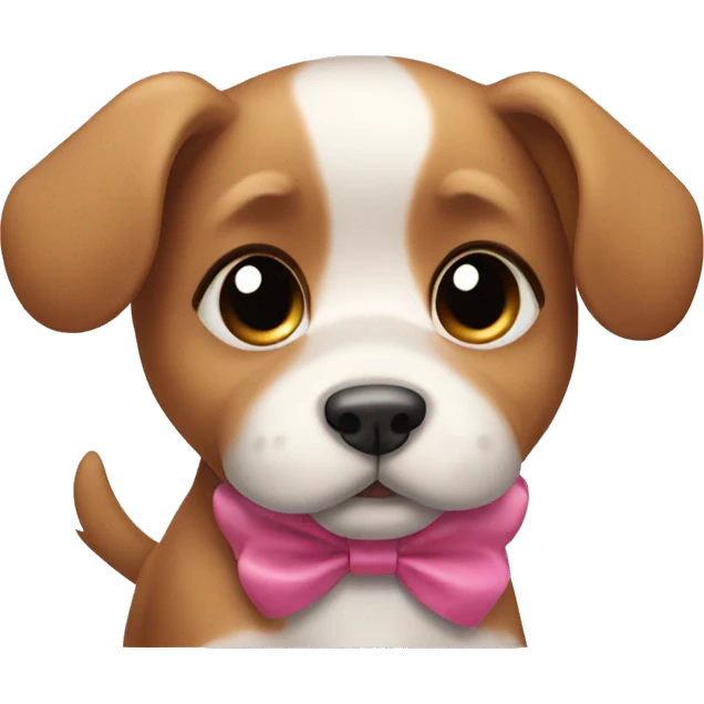 puppy with bows emoji