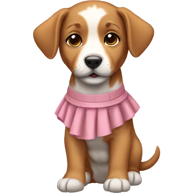 Puppies wearing skirt emoji