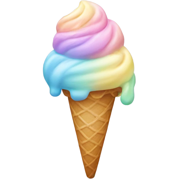 Pastel rainbow ice cream  emoji