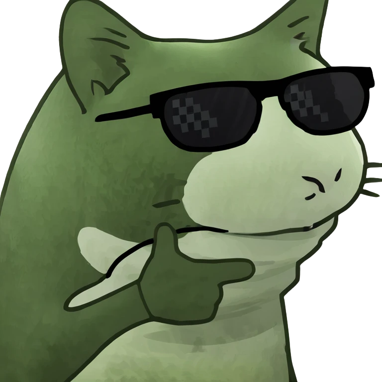 Cat with sunglasses emoji