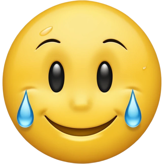 Smiley face with tears emoji