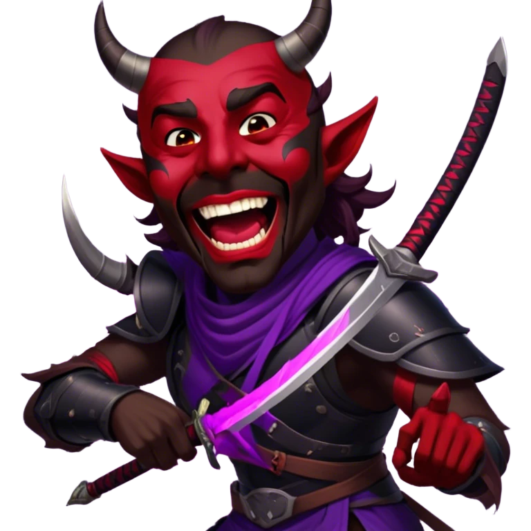 Demon-Horned Warrior emoji