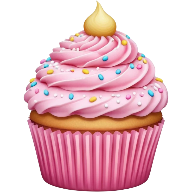 Cupcake with pink icing emoji