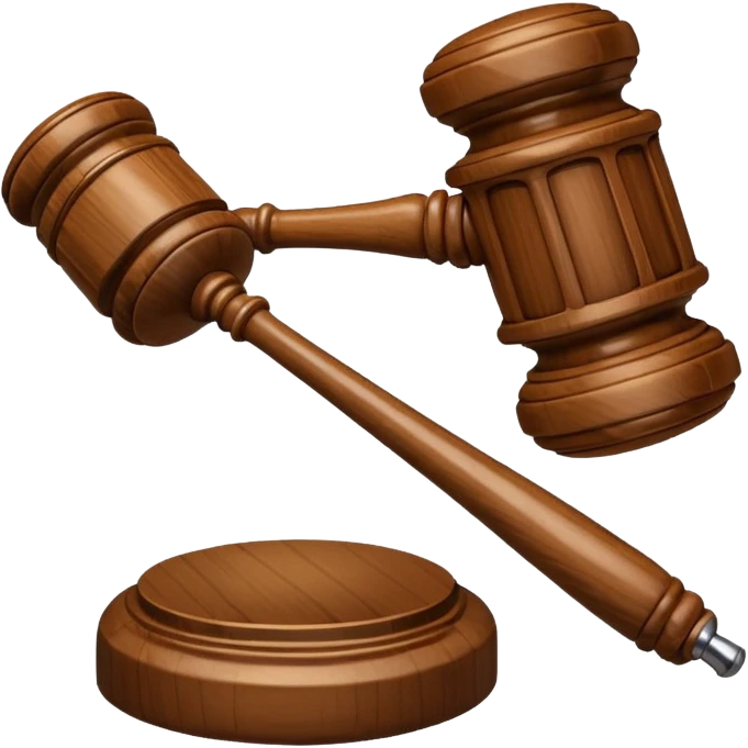 a judge’s gavel  emoji