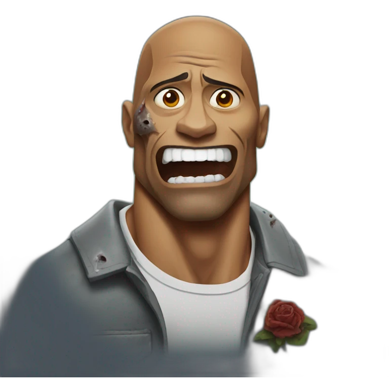 Zombie Dwayne Johnson emoji