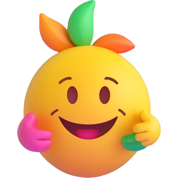 3D smiley emoji, girly, smiling, centered, with large colorful youthful elegant font text below: Anita emoji