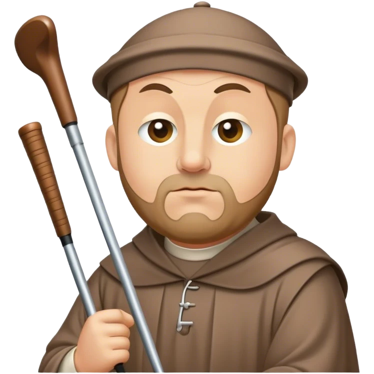 Golfing friar  emoji