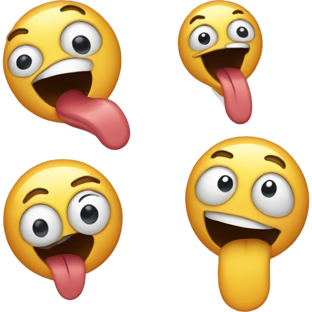 emojis with tongue out emoji