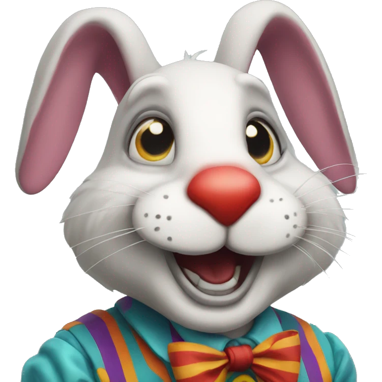 Clown rabbit emoji