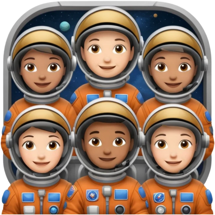 Space Station Crew, in space station emoji