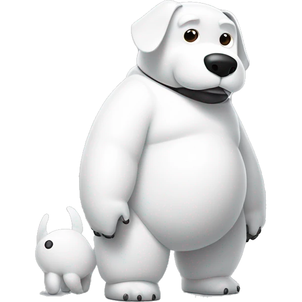 Baymax high quality, full body, cute, patting a dog’s head emoji