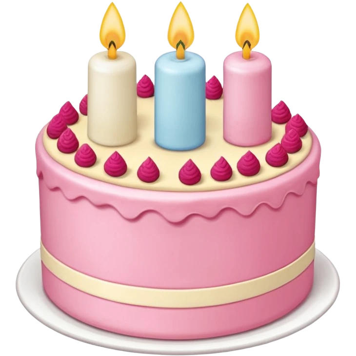 pastel de cumpleaños de 3 niveles con un moño rosa emoji