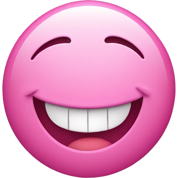 pink happy face isolated emoji