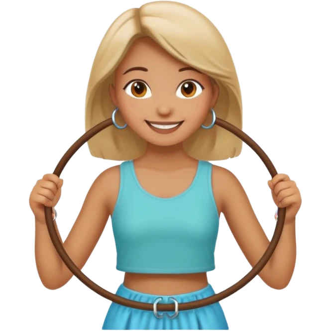 hoop at girl waist emoji