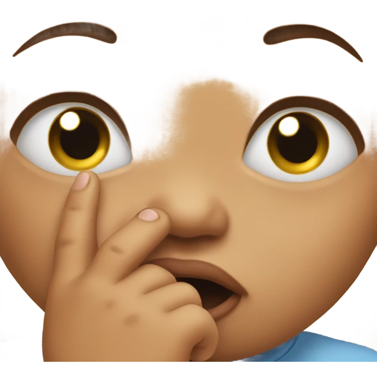 Baby with finger emoji