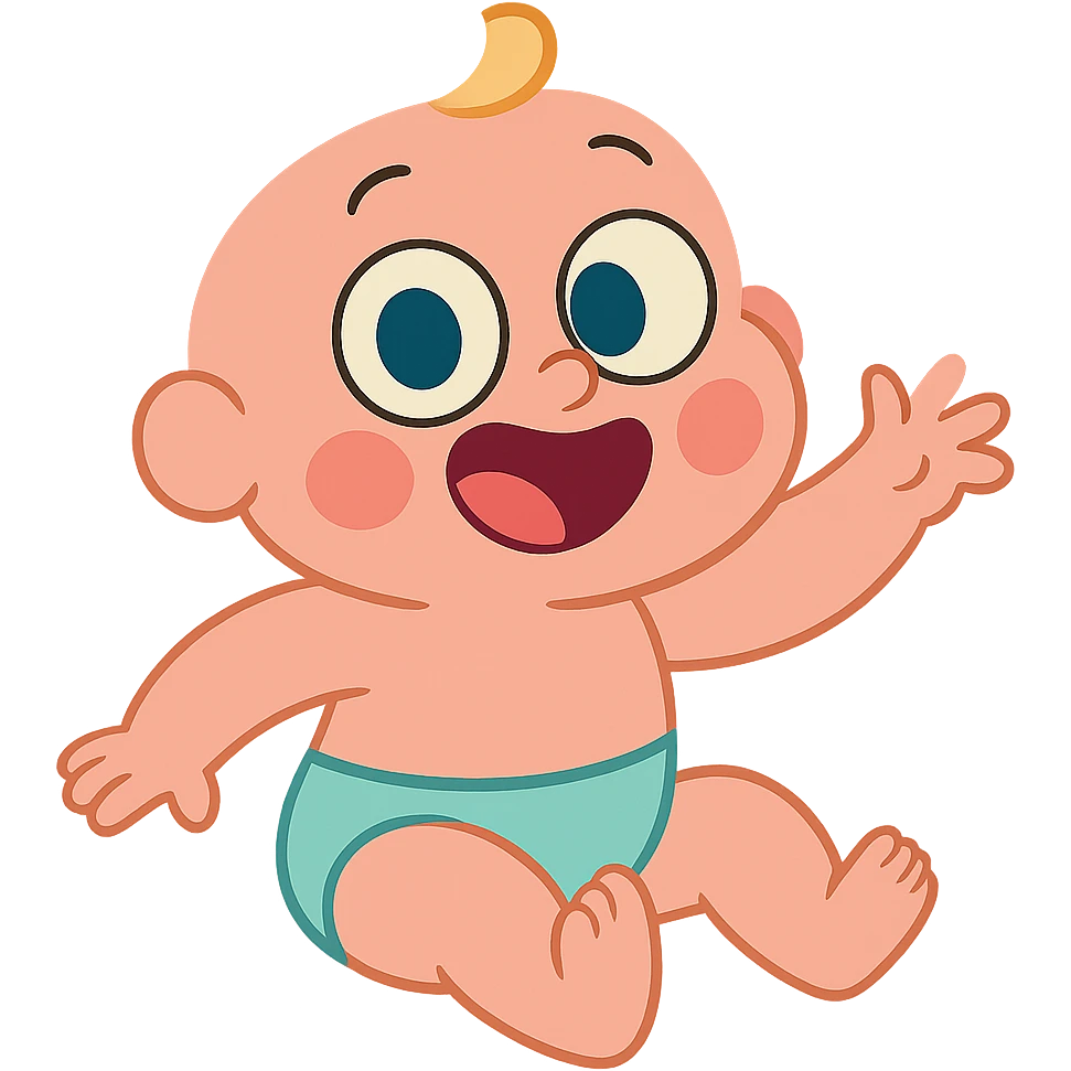 soft pastel cartoon baby in calArts 2010s style emoji