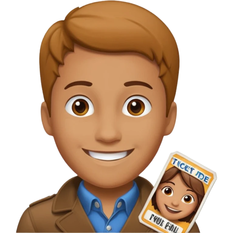 crea un avatar come personaggio ticket to ride ma solo viso emoji