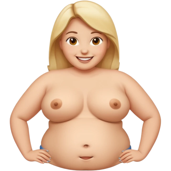 woman with belly fat emoji