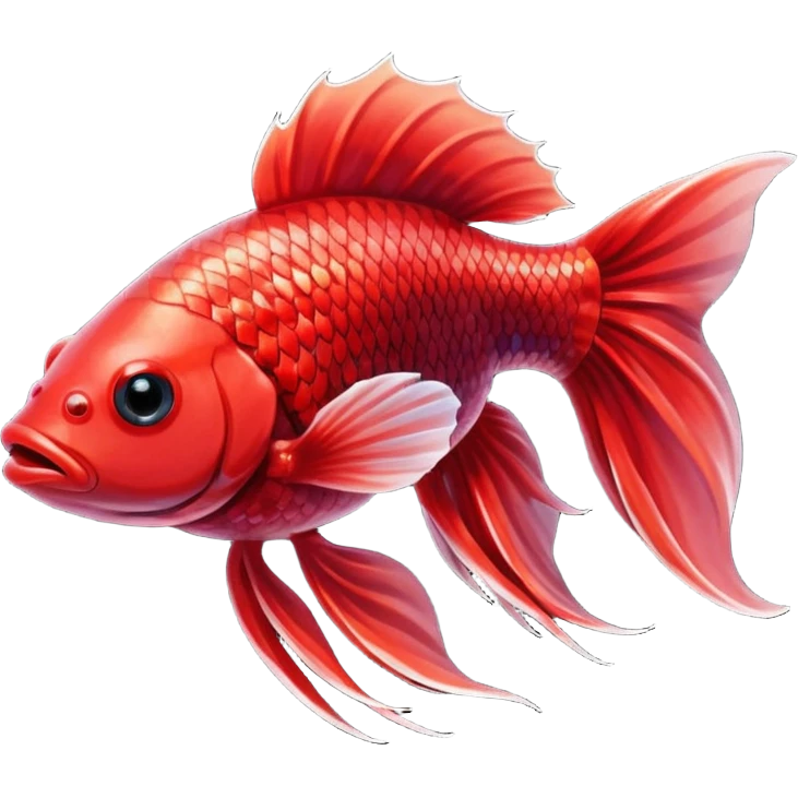 Red beta fish emoji
