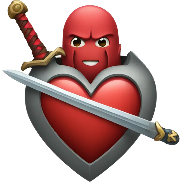 Heart with sword through  emoji