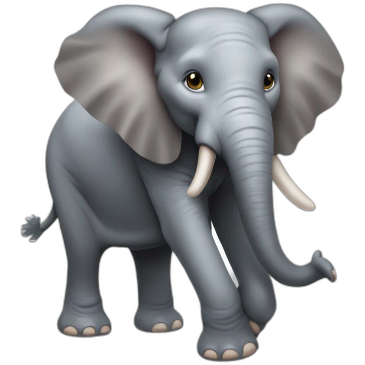 Éléphant sur souris emoji