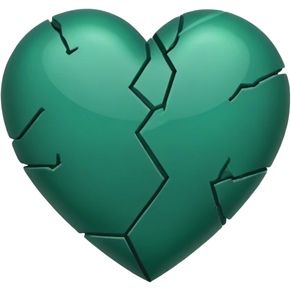 dark emerald color broken heart emoji