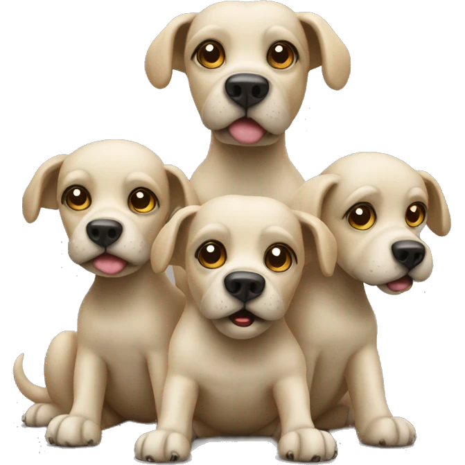 3 headed dog, 1 body emoji