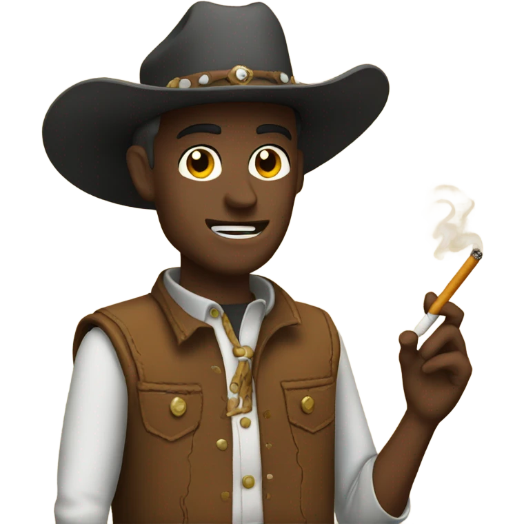 Cowboy with a cigarette  emoji