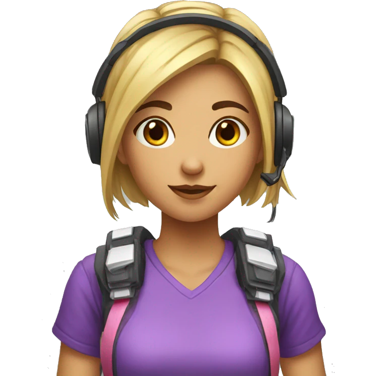 Ceute girl gamer emoji