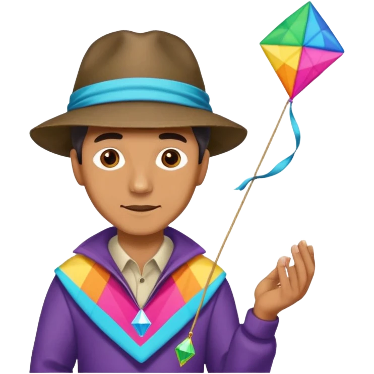 Man with diamond kite emoji