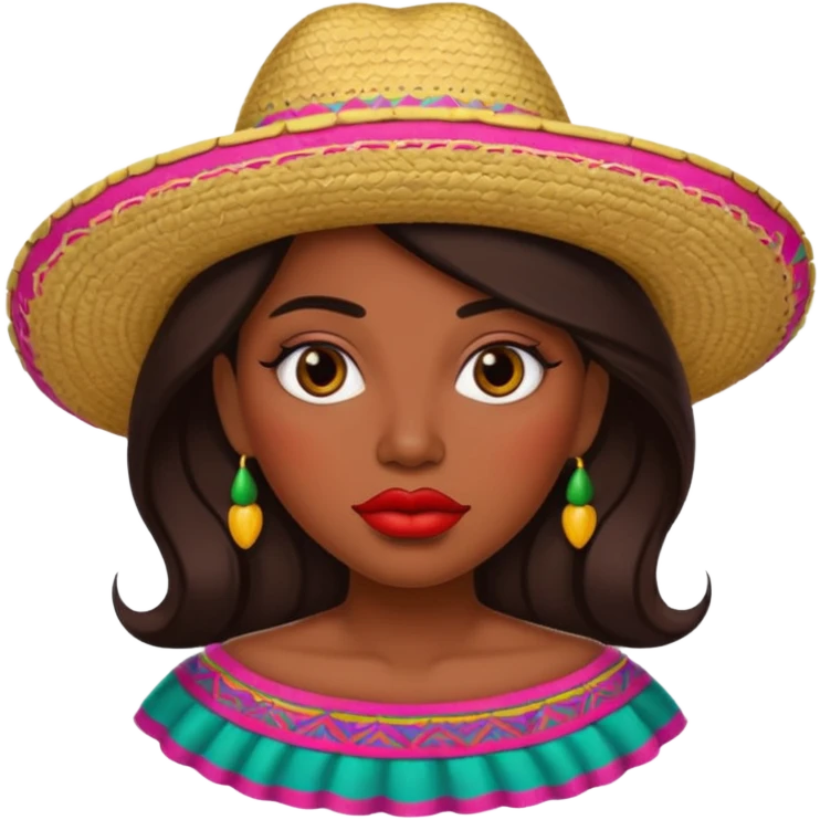 Mexican big lips lady emoji