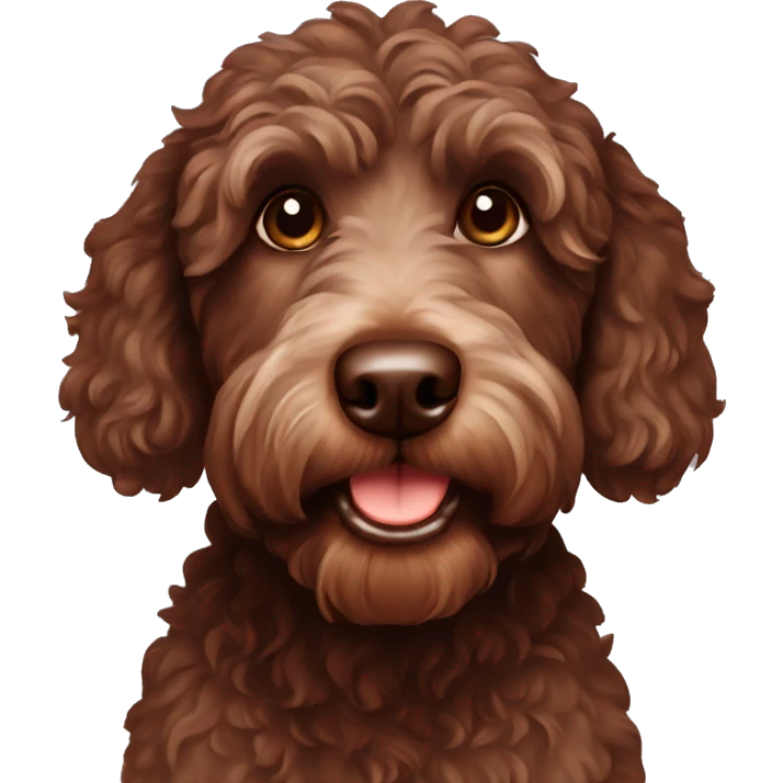 Chocolate labradoodle  emoji