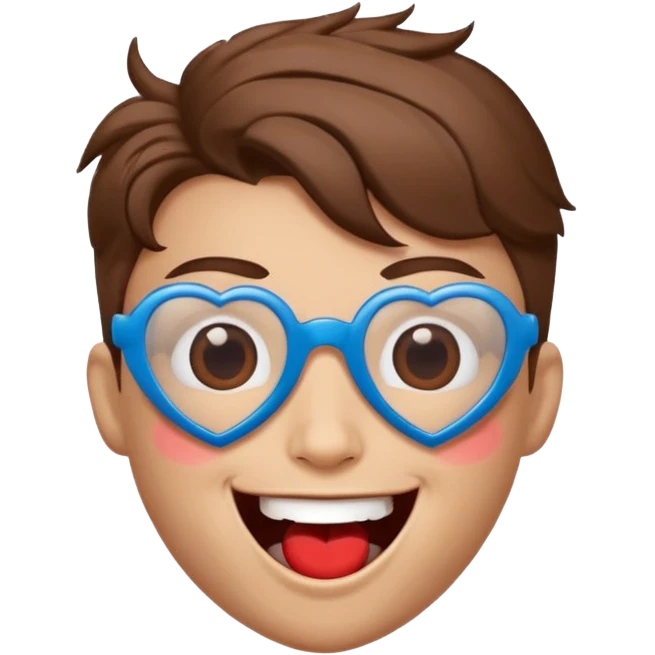 superhero head, coffee creature, heart glasses, laughing with tears in eyes emoji
