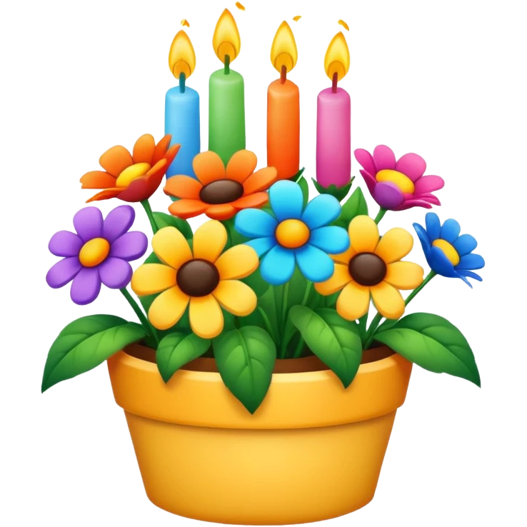 Happy birthday flowers ￼ emoji