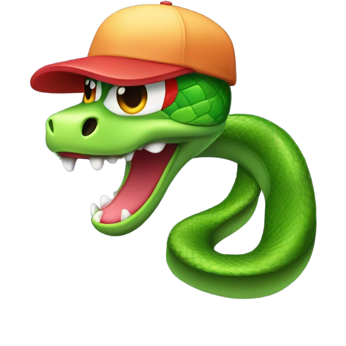 Snake with the snapback emoji