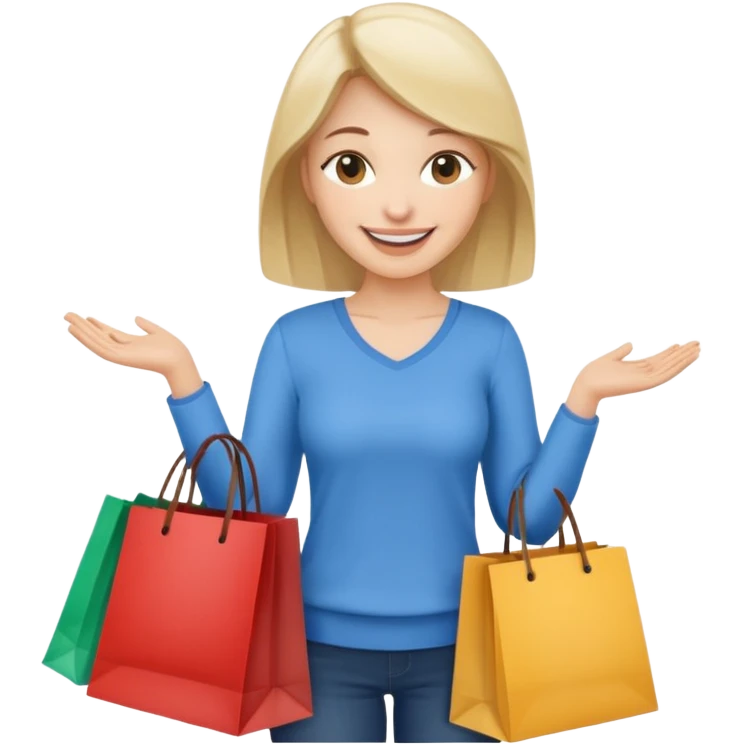 woman with cart emoji